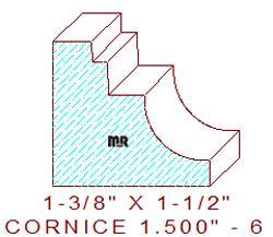 Cornice 1-1/2" - 6 Cornice 1-1/2" - 6
