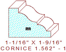 Cornice 1-9/16" - 1 Cornice 1-9/16" - 1