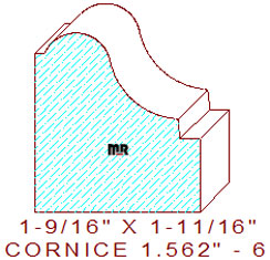 Cornice 1-9/16" - 6 Cornice 1-9/16" - 6