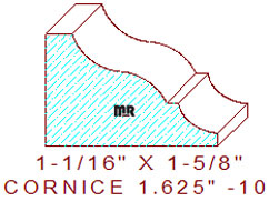 Cornice 1-5/8" - 10