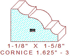 Cornice 1-5/8" - 3 Cornice 1-5/8" - 3