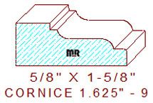 Cornice 1-5/8" - 9 Cornice 1-5/8" - 9