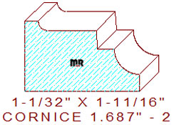 Cornice 1-11/16" - 2 Cornice 1-11/16" - 2
