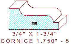 Cornice 1-3/4" - 5 Cornice 1-3/4" - 5