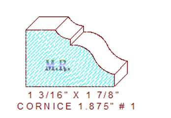 Cornice 1-7/8" - 1 Cornice 1-7/8" - 1