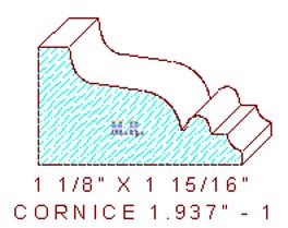 Cornice 1-15/16" - 1 Cornice 1-15/16" - 1