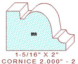 Cornice 2" - 2 Cornice 2" - 2