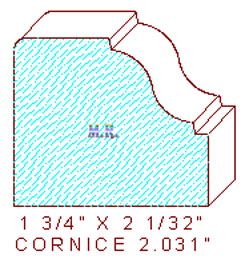 Cornice 2-1/32"