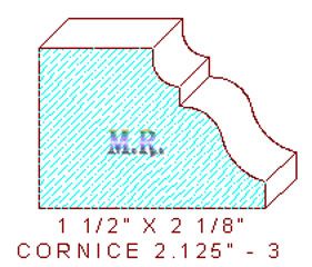 Cornice 2-1/8" - 3 Cornice 2-1/8" - 3