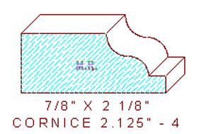 Cornice 2-1/8" - 4 Cornice 2-1/8" - 4