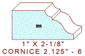 Cornice 2-1/8" - 6 Cornice 2-1/8" - 6