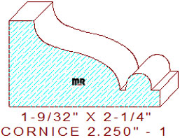 Cornice 2-1/4" - 1 Cornice 2-1/4" - 1