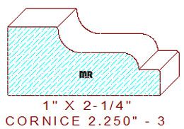 Cornice 2-1/4" - 3 Cornice 2-1/4" - 3