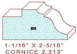 Cornice 2-5/16" Cornice 2-5/16"