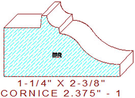 Cornice 2-3/8" - 1 Cornice 2-3/8" - 1