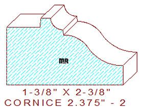 Cornice 2-3/8" - 2 Cornice 2-3/8" - 2