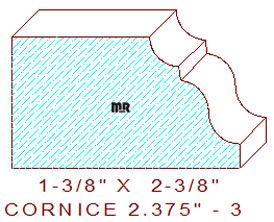 Cornice 2-3/8" - 3 Cornice 2-3/8" - 3