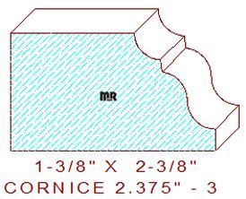 Cornice 2-3/8" - 3 