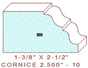 Cornice 2-1/2" - 10