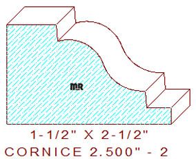 Cornice 2-1/2" - 2 Cornice 2-1/2" - 2