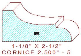 Cornice 2-1/2" - 5 Cornice 2-1/2" - 5