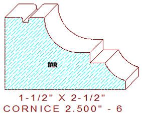 Cornice 2-1/2" - 6 Cornice 2-1/2" - 6