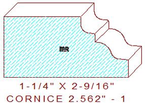 Cornice 2-9/16" - 1 Cornice 2-9/16" - 1