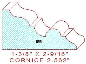 Cornice 2-9/16" Cornice 2-9/16"