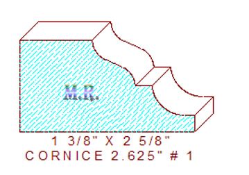 Cornice 2-5/8" - 1 Cornice 2-5/8" - 1