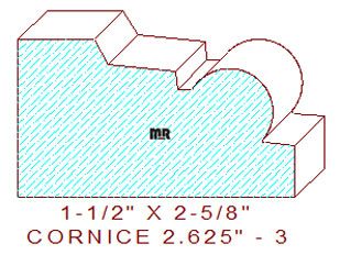 Cornice 2-5/8" - 3 Cornice 2-5/8" - 3