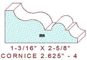 Cornice 2-5/8" - 4 Cornice 2-5/8" - 4