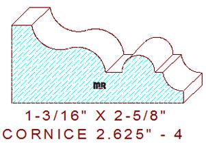 Cornice 2-5/8" - 4 