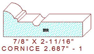 Cornice 2-11/16" - 1 Cornice 2-11/16" - 1