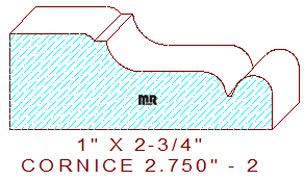 Cornice 2-3/4" - 2 Cornice 2-3/4" - 2