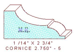 Cornice 2-3/4" - 5