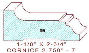 Cornice 2-3/4" - 7 Cornice 2-3/4" - 7