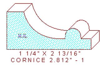 Cornice 2-13/16" - 1 Cornice 2-13/16" - 1