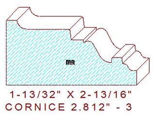 Cornice 2-13/16" - 3 Cornice 2-13/16" - 3