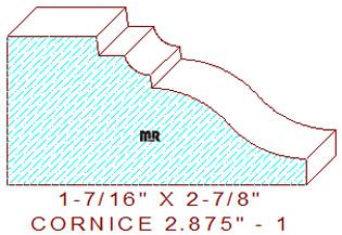 Cornice 2-7/8" - 1 Cornice 2-7/8" - 1