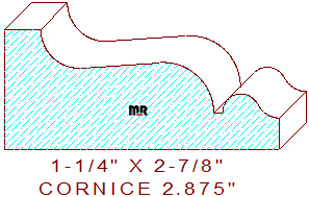 Cornice 2-7/8" Cornice 2-7/8"