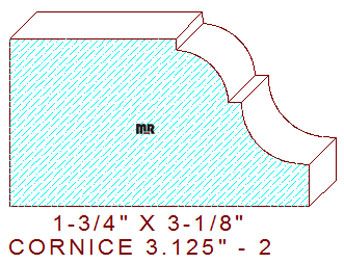 Cornice 3-1/8" - 2 Cornice 3-1/8" - 2