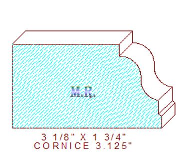 Cornice 3-1/8" Cornice 3-1/8"