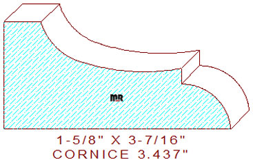 Cornice 3-7/16" Cornice 3-7/16"