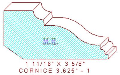 Cornice 3-5/8" - 1 Cornice 3-5/8" - 1