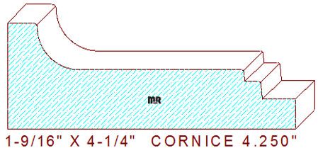 Cornice 4-1/4" Cornice 4-1/4"