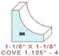 Cove 1-1/8" - 4 Cove 1-1/8" - 4