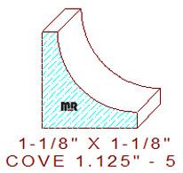Cove 1-1/8" - 5 Cove 1-1/8" - 5