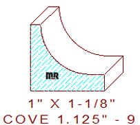 Cove 1-1/8" - 9 Cove 1-1/8" - 9