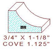 Cove 1-1/8" Cove 1-1/8"