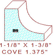 Cove 1-3/8" Cove 1-3/8"